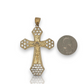10k Yellow Gold Cross Pendant with Jesus Crucifix – Religious Christian Charm for Men or Women, Solid Gold Faith Jewelry