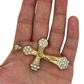 10k Yellow Gold Cross Pendant with Jesus Crucifix – Religious Christian Charm for Men or Women, Solid Gold Faith Jewelry