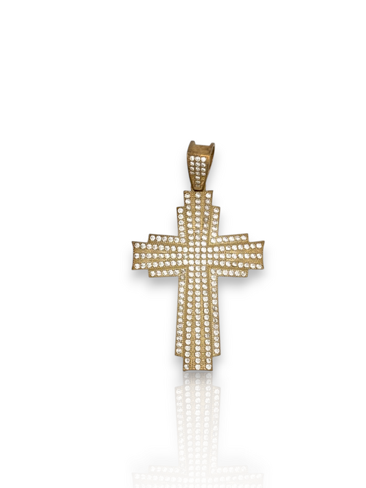 10k Yellow Gold Cross for Necklace Chain Religious Christian Pendant charm | for Men or Women, Solid Gold Faith Jewelry