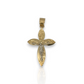 10k Yellow Gold Cross Pendant with Jesus Crucifix – Religious Christian Charm for Men or Women, Solid Gold Faith Jewelry