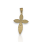 10k Yellow Gold Cross Pendant with Jesus Crucifix – Religious Christian Charm for Men or Women, Solid Gold Faith Jewelry