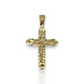 10k Yellow Gold Cross Pendant with Jesus Crucifix – Religious Christian Charm for Men or Women, Solid Gold Faith Jewelry