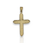 10k Yellow Gold Cross Pendant with Jesus Crucifix – Religious Christian Charm for Men or Women, Solid Gold Faith Jewelry