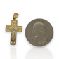 10k Yellow Gold Cross Pendant with Jesus Crucifix – Religious Christian Charm for Men or Women, Solid Gold Faith Jewelry