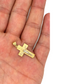 10k Yellow Gold Cross Pendant with Jesus Crucifix – Religious Christian Charm for Men or Women, Solid Gold Faith Jewelry