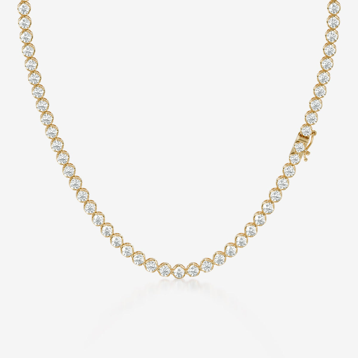 14K Illusion Tennis Necklace