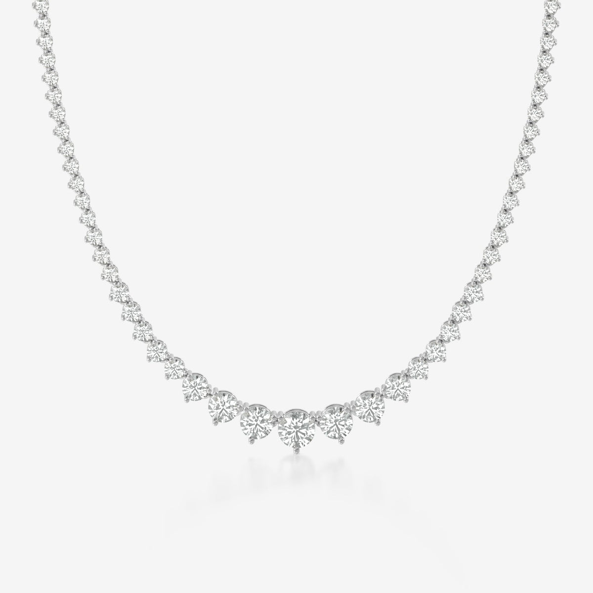 14K Graduated Tennis Necklace