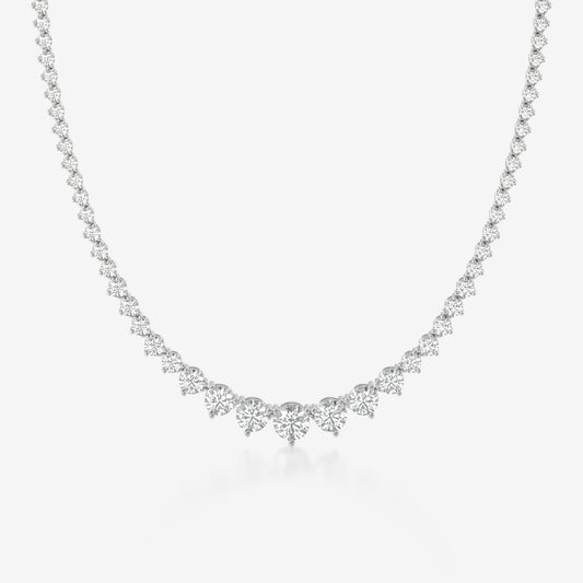 14K Graduated Tennis Necklace
