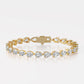 14K E/W Pear Tennis Bracelet