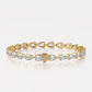14K E/W Pear Tennis Bracelet