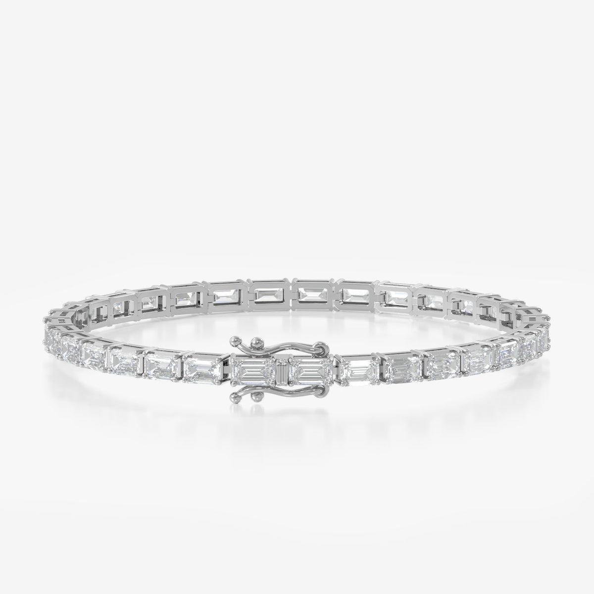 14K Emerald East West Tennis Bracelet