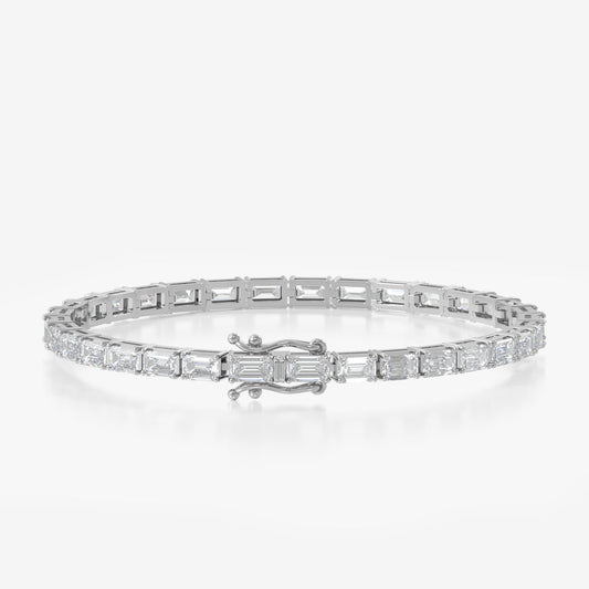 14K Emerald East West Tennis Bracelet