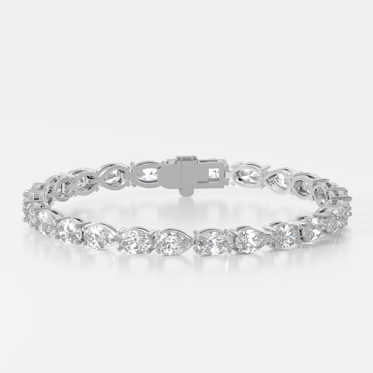14K Pear Oval Mixed Shape Bracelet