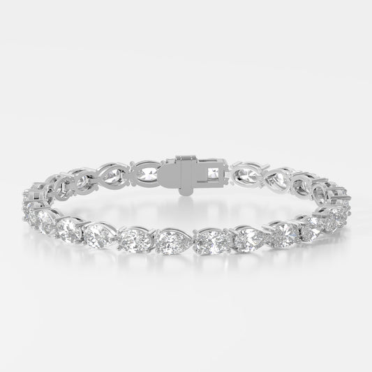 14K Pear Oval Mixed Shape Bracelet