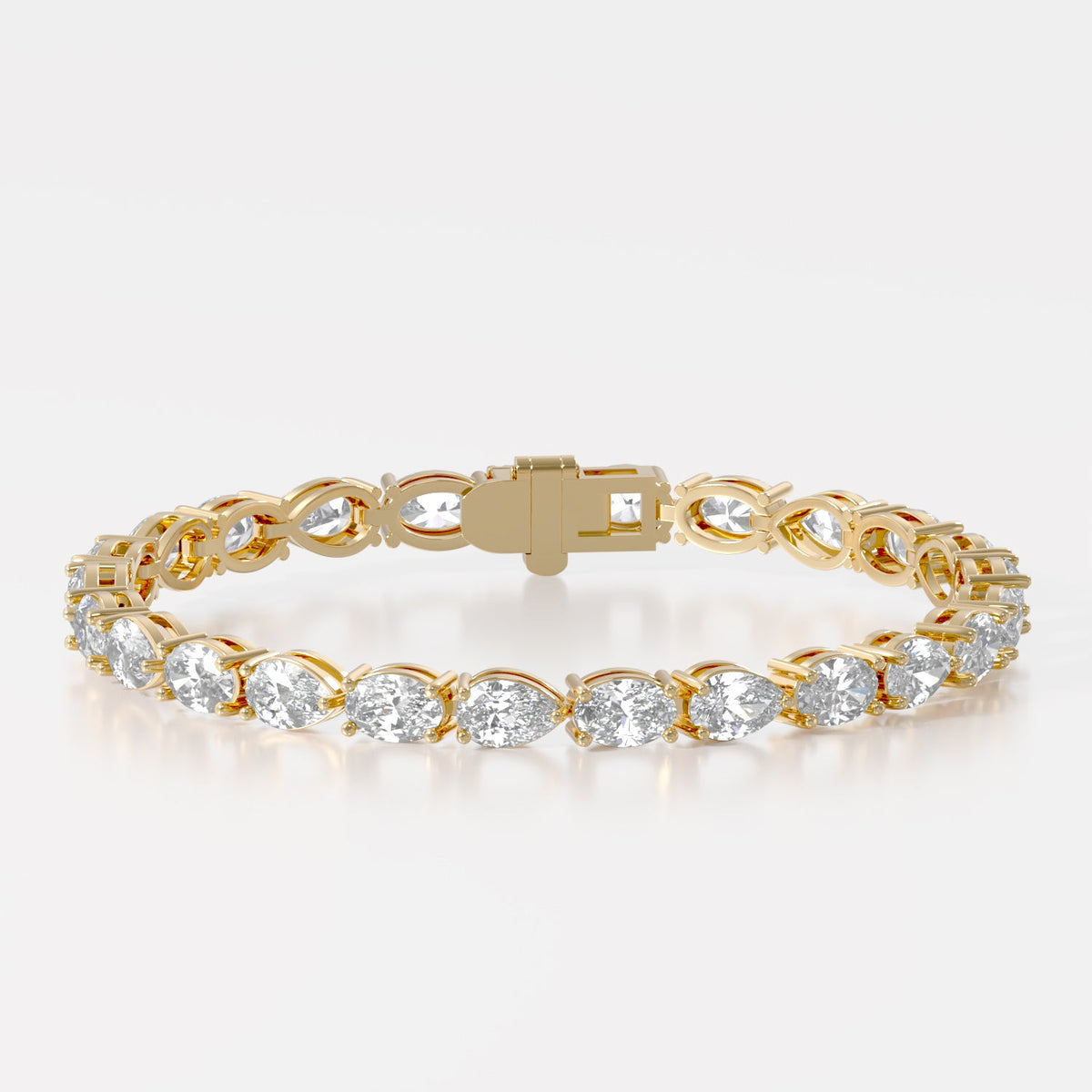14K Pear Oval Mixed Shape Bracelet