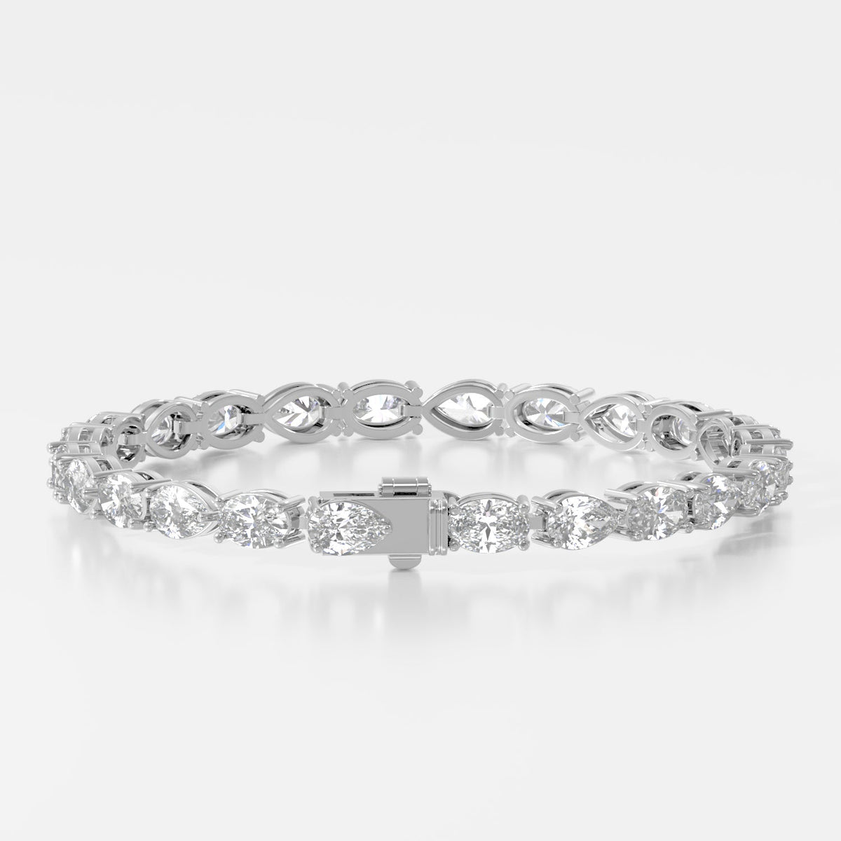 14K Pear Oval Mixed Shape Bracelet