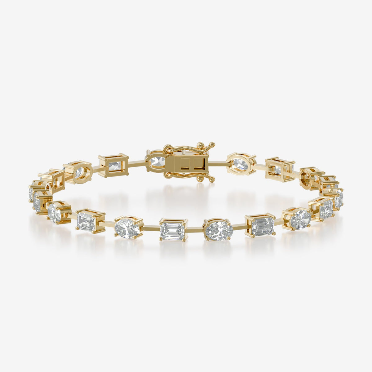 Oval Emerald Mixed Shape Bracelet