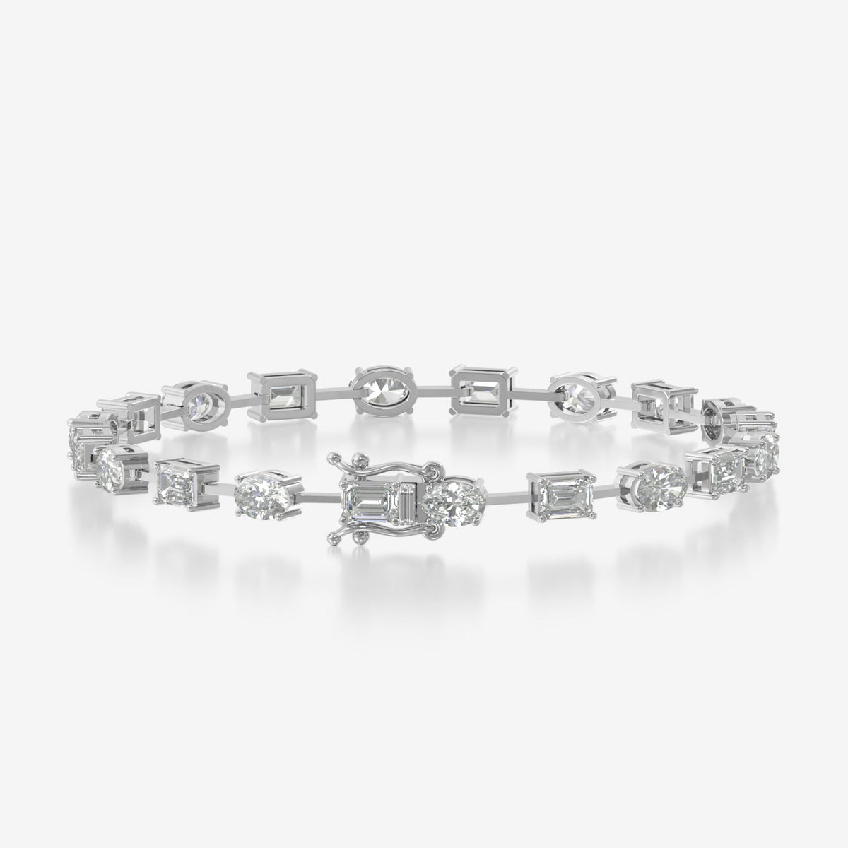 Oval Emerald Mixed Shape Bracelet