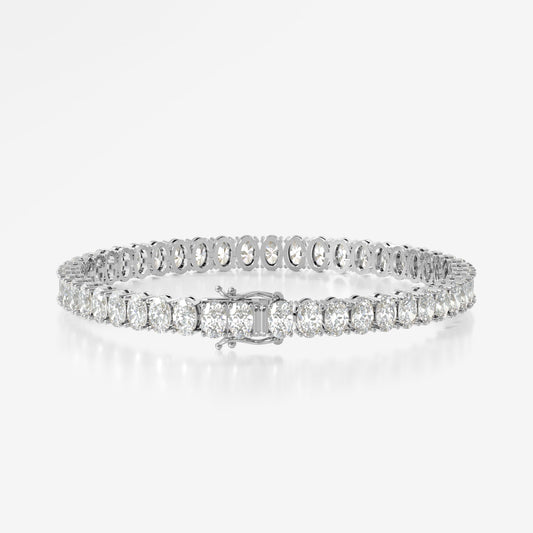 14K Oval Tennis Bracelet
