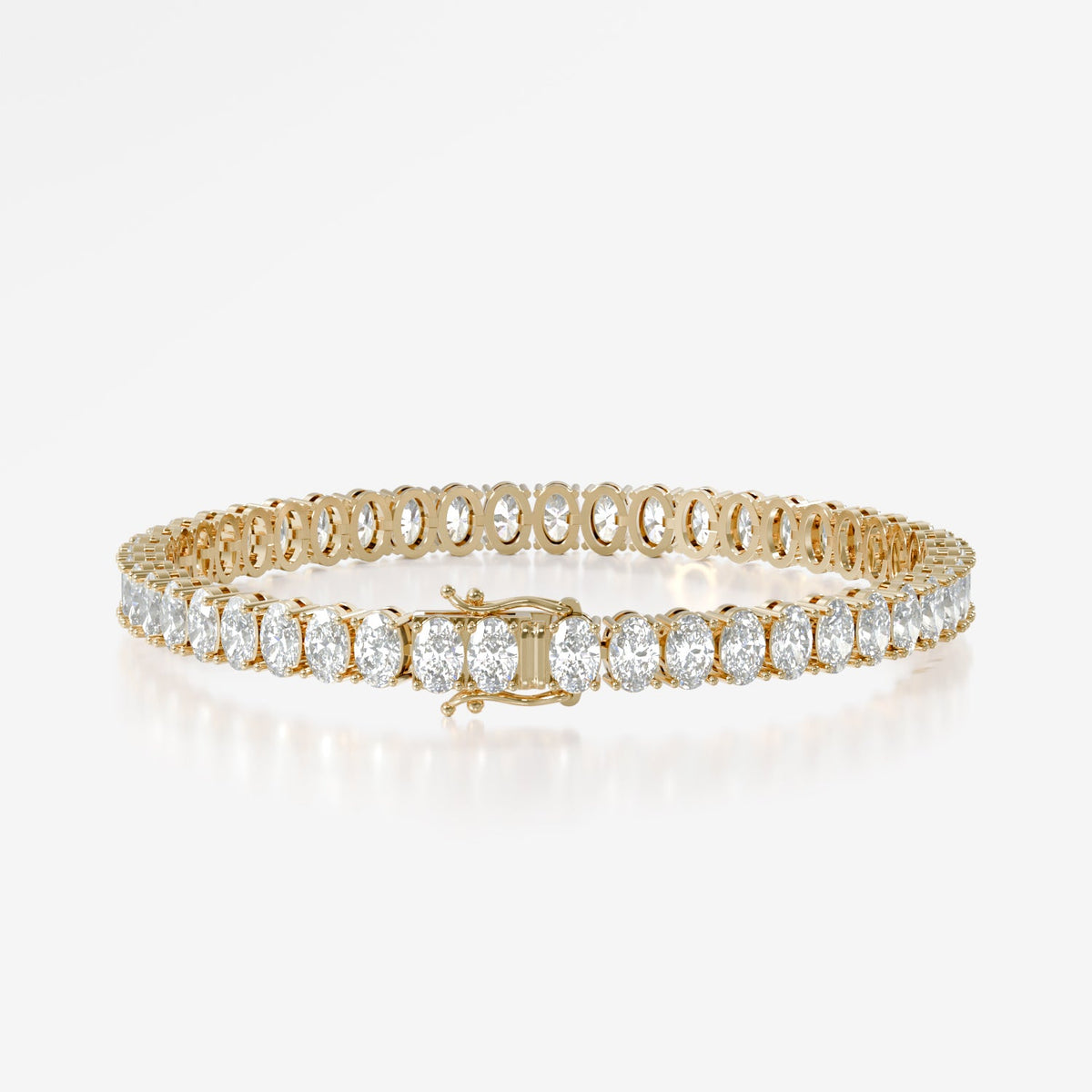14K Oval Tennis Bracelet