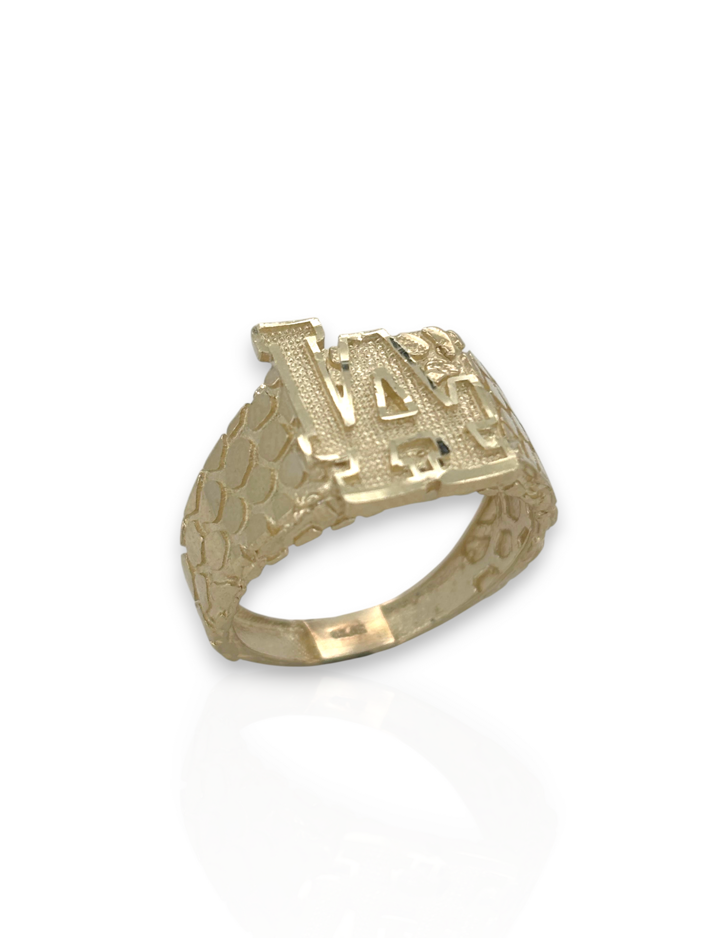 10K Gold LA Nugget Ring – Men’s & Women’s Unisex Ring