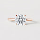 14K Round Solitaire — Low Base