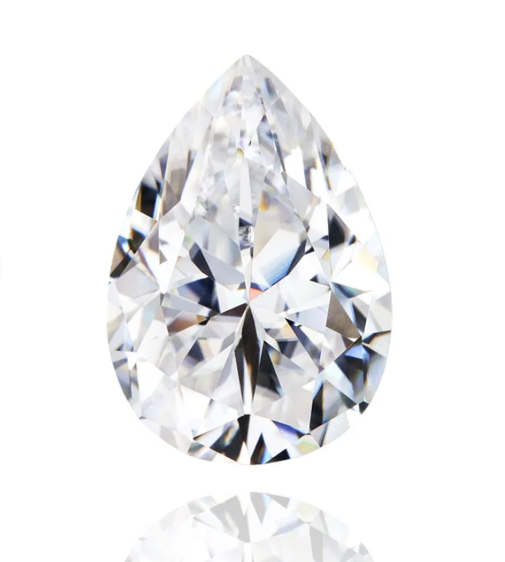 GRA Certified Loose Moissanite Pear Shape Stones D VVS1 Sizes 4x6mm - 12x16mm- all Sizes! Small and big! - USA Stock - Same Day Shipping!