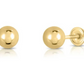 14k Yellow Gold Ball Stud Earrings with Screwbacks 4mm, 5mm, 6mm, 7mm, 8mm, Sleeper earrings, Unisex