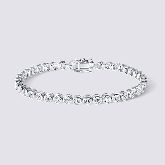 14K Bezel Tennis Bracelet