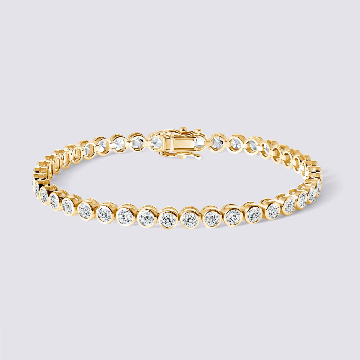 14K Bezel Tennis Bracelet