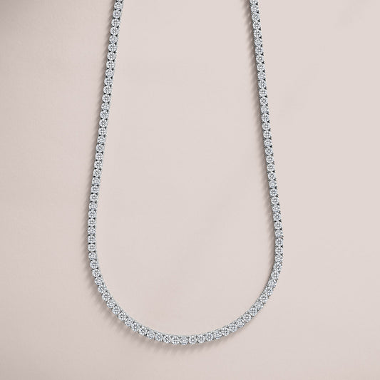 14K 4 Prong Tennis Necklace