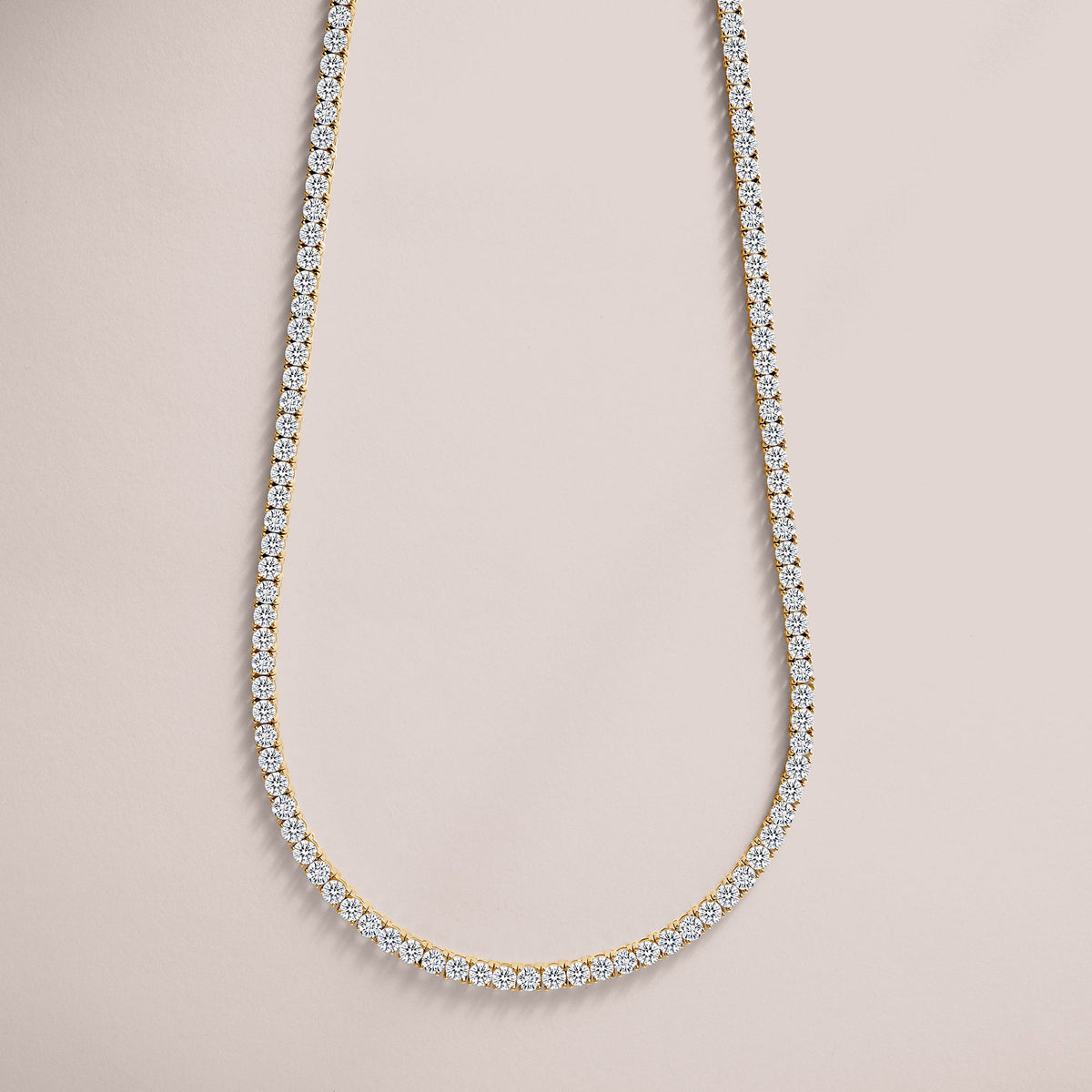 14K 4 Prong Tennis Necklace