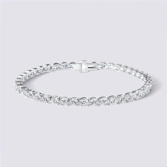 14K 3 Prong Tennis Bracelet