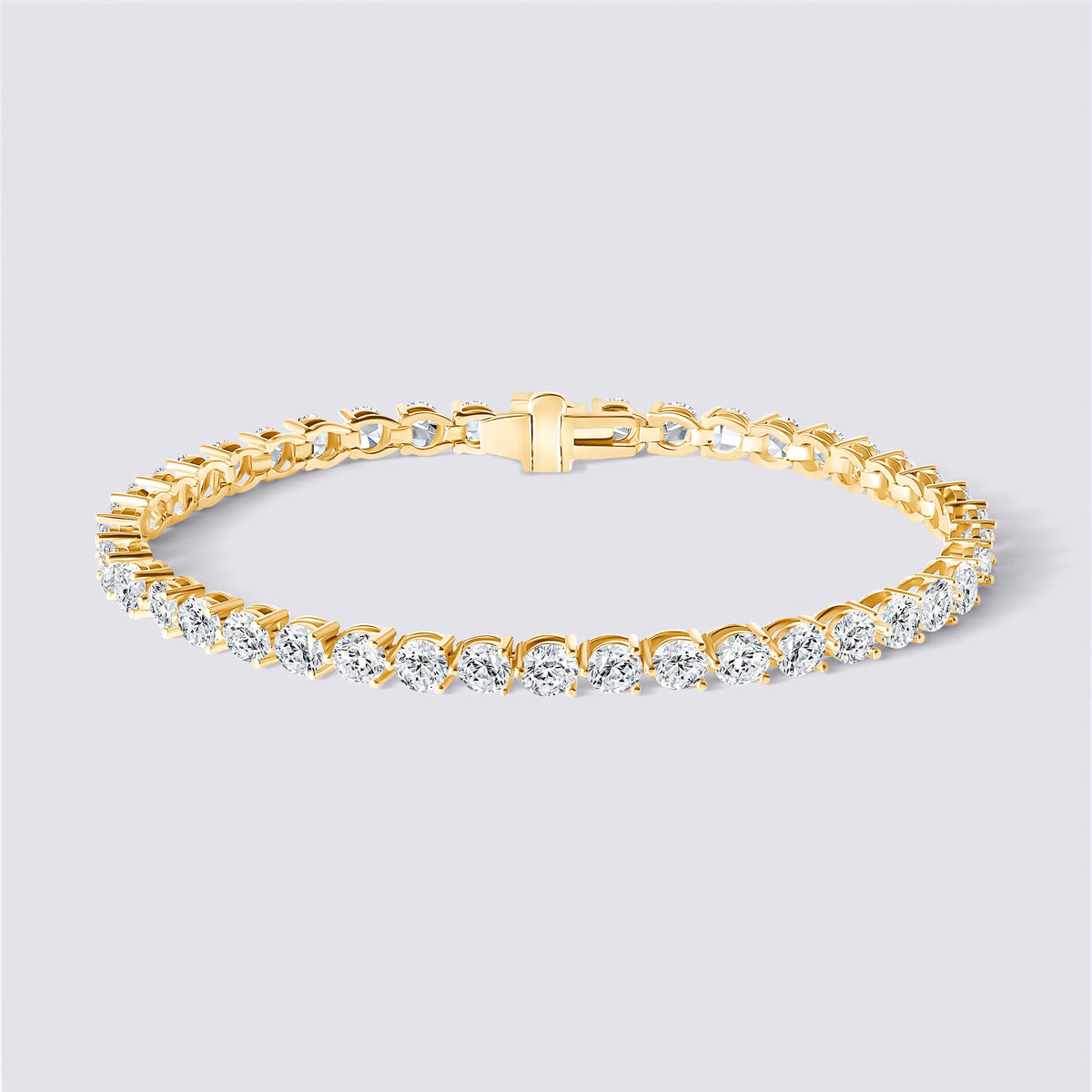 14K 3 Prong Tennis Bracelet