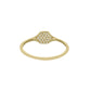Hexagon Ring CZ - 10K Yellow Gold