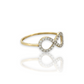 10K Yellow Gold Infinity Ring with CZ Stones – Elegant & Timeless Design