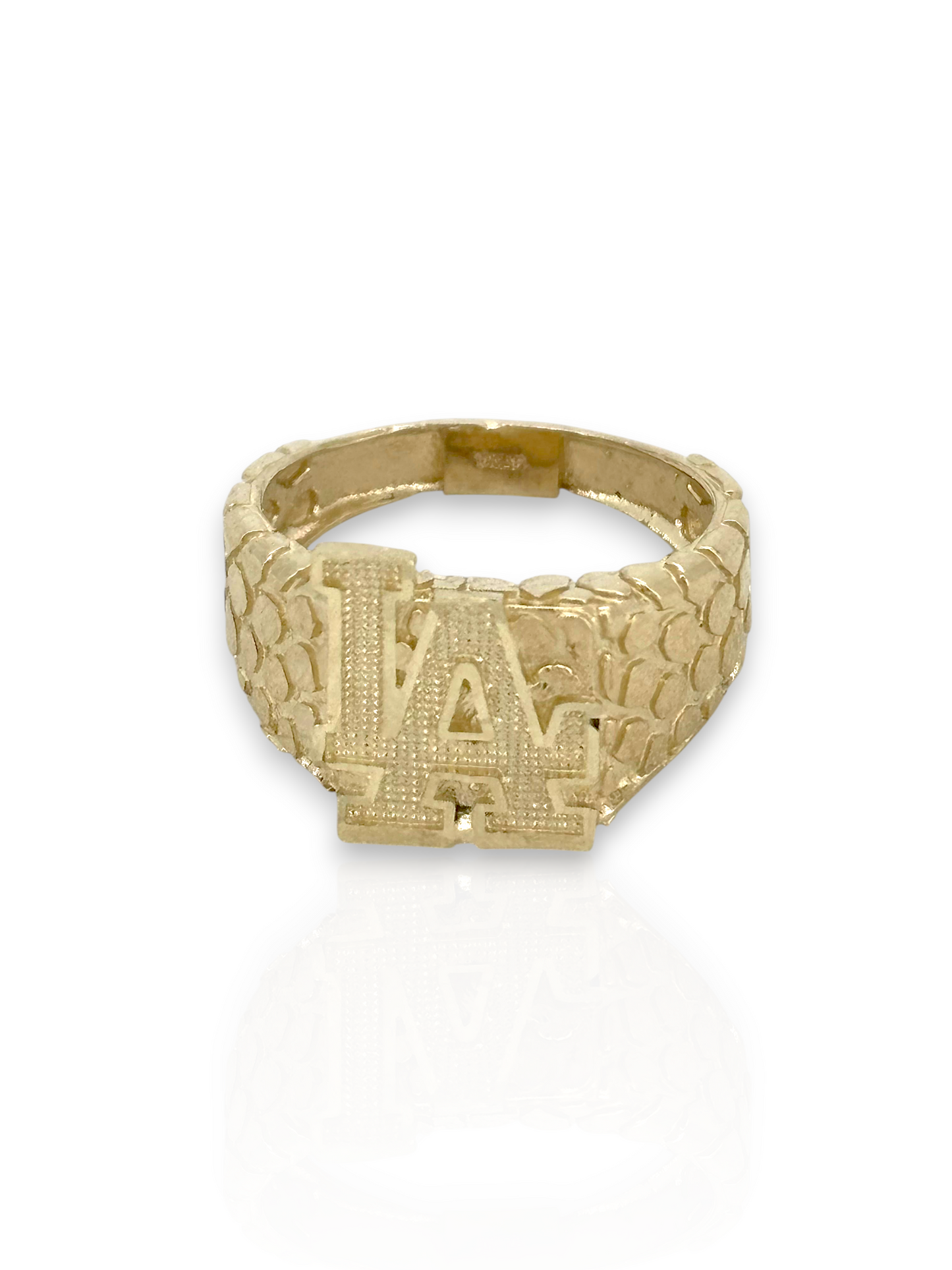 10K Gold LA Nugget Ring – Men’s & Women’s Unisex Ring