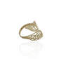 10K Solid Gold Filigree Ring – Intricate Design for Women