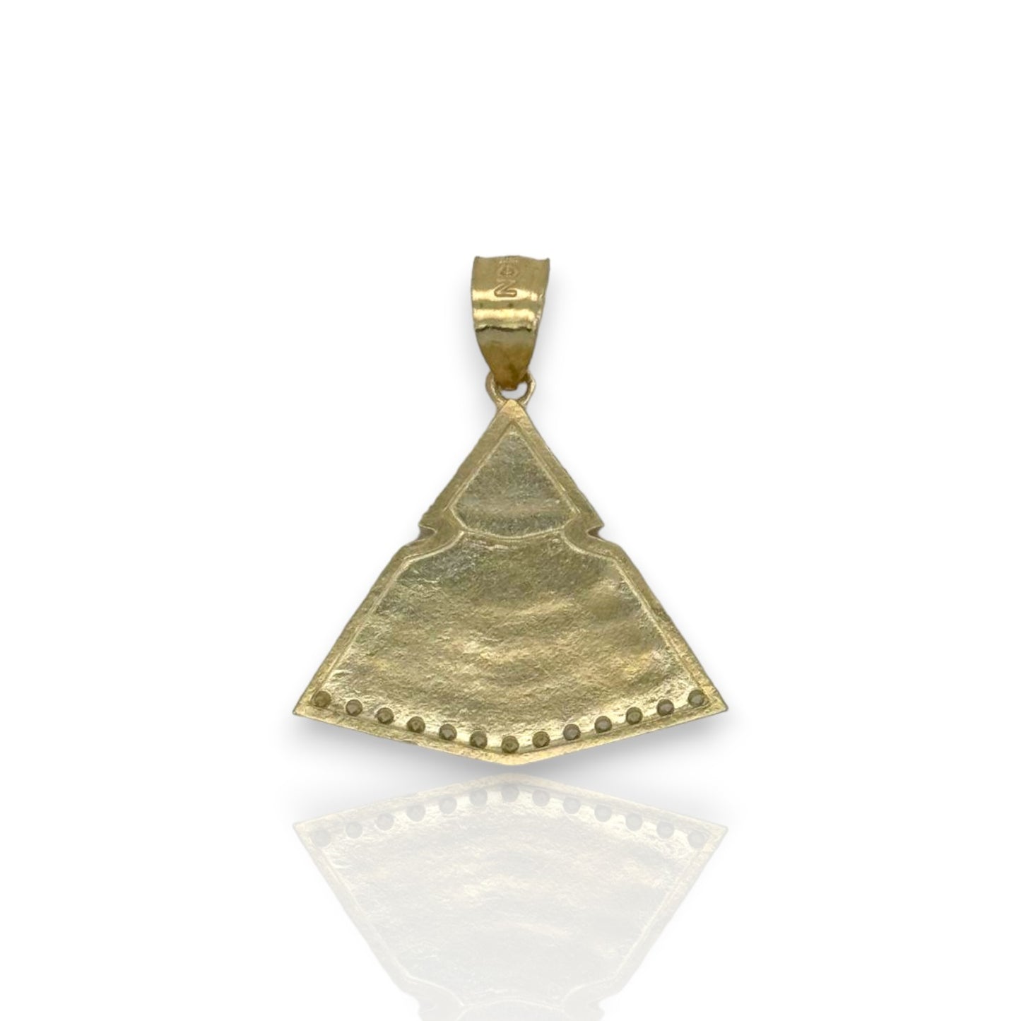 Pyramed Cz "All Seeing Eye" Pendant - 10K Yellow Gold