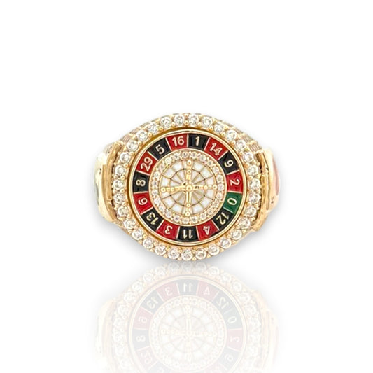 Casino CZ Ring - 14K Yellow Gold