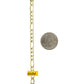 Figaro Link Chain Necklace - 10K Yellow Gold - Hollow