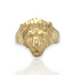 Textured Lion Head Yellow Gold Ring  - 10K Yellow Gold