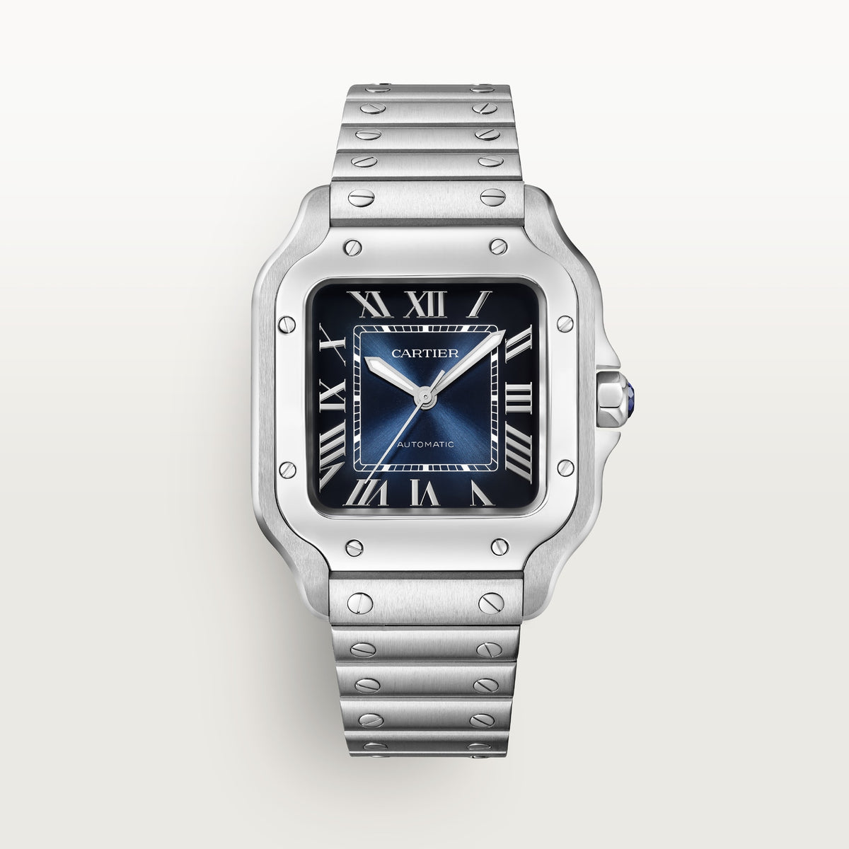 Cartier Santos de Cartier WSSA0063 - Medium Steel, Graduated blue Dial, Steel bracelet