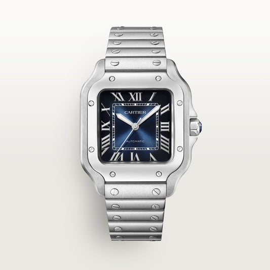 Cartier Santos de Cartier WSSA0063 - Medium Steel, Graduated blue Dial, Steel bracelet
