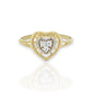 Heart CZ Ring - 10K Yellow Gold