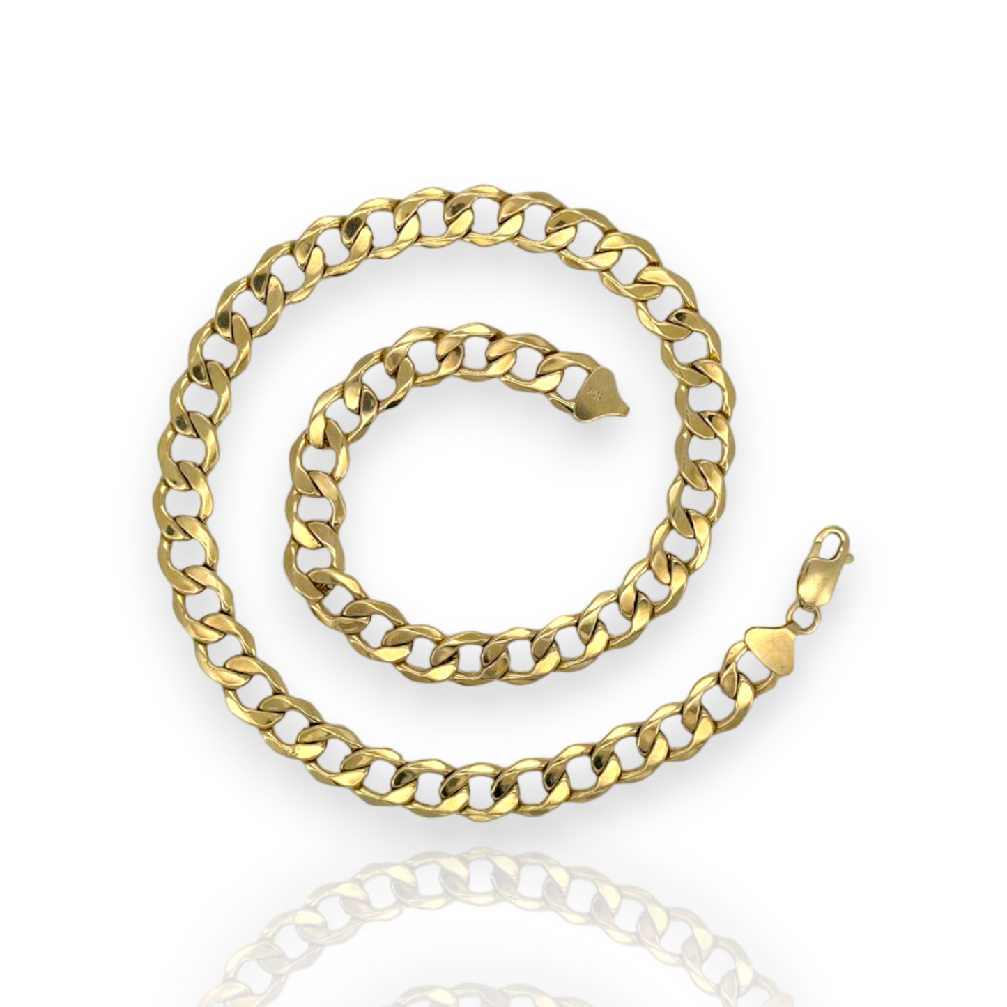 Curb Cuban Link Chain Necklace 10K Yellow Gold - Hollow