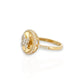 Butterfly CZ Round Ring - 10K Yellow Gold