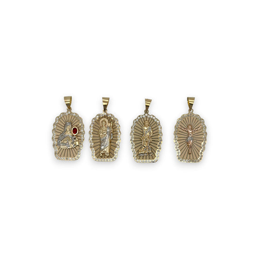 Religious 4 Styles Pendants - 14K Yellow Gold