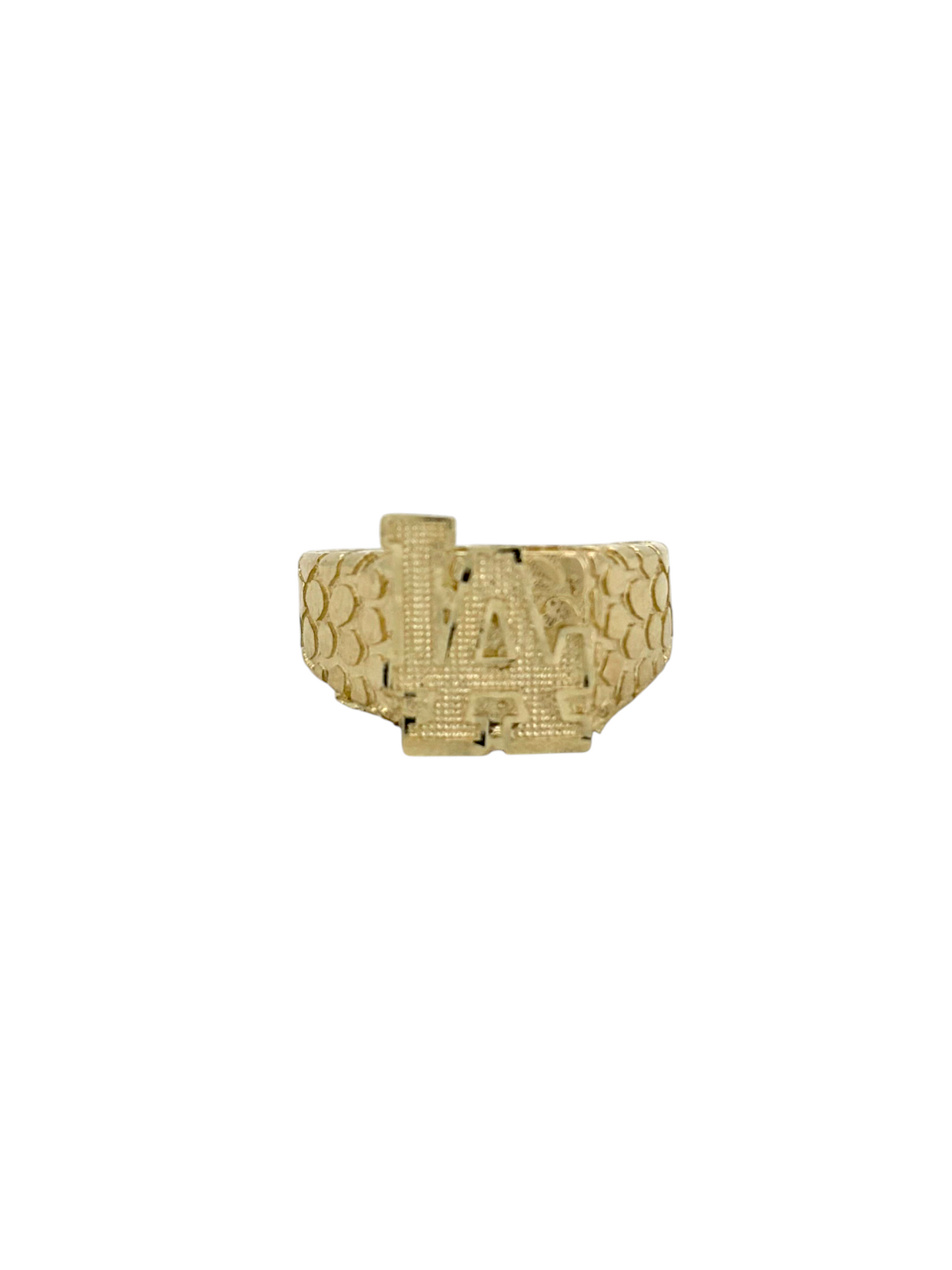 10K Gold LA Nugget Ring – Men’s & Women’s Unisex Ring