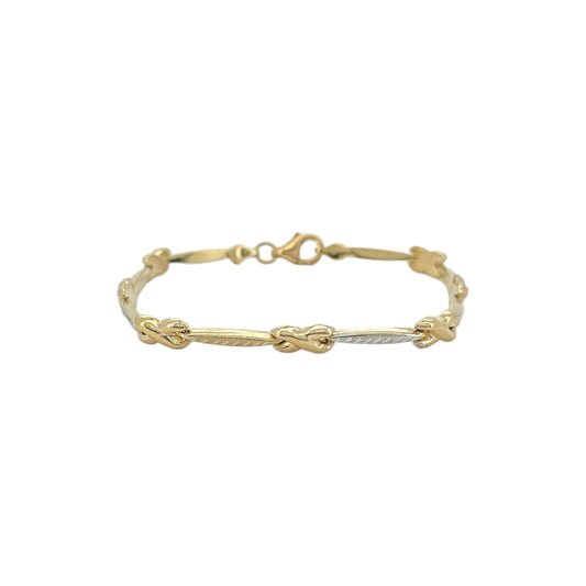 Infinity line bracelet - 10 k yellow gold